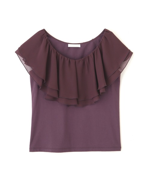 PROPORTION BODY DRESSING（プロポーションボディドレッシング）の「ラッフルＴシャツ / 1212160500（Tシャツ/カットソー・レディース・パープル/ホワイト系その他/ブラック系その他・FREE）」の19枚目の写真