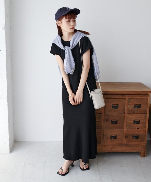 DISCOAT（ディスコート）の「サーマルマーメイドワンピース（ワンピース・レディース・アイボリー/ブラック/オレンジ・FREE）」の14枚目の写真