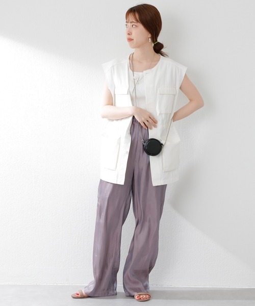 SHENERY（シーナリー）の「グリッターシアーイージーパンツ（その他パンツ・レディース・グレー/パープル・FREE）」の5枚目の写真