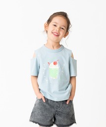 肩スリットクリームソーダ半袖TEE