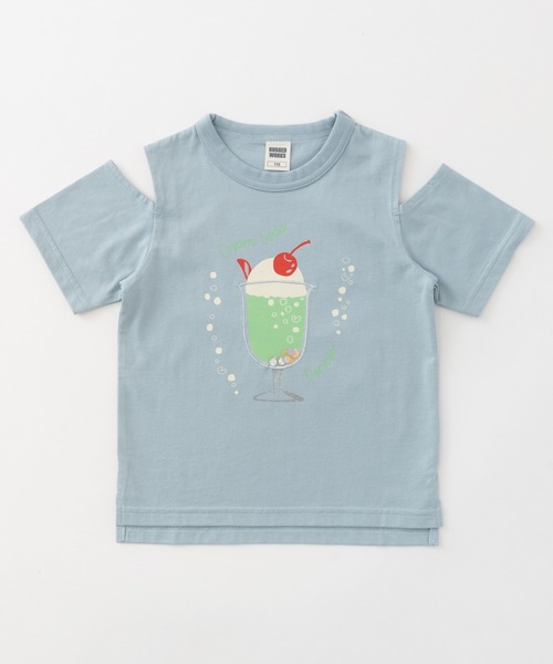 RUGGEDWORKS(ラゲッドワークス)の「肩スリットクリームソーダ半袖TEE(Tシャツ/カットソー・キッズ・ピンク/サックスブルー・100/130/110/90/120)」の8枚目の写真