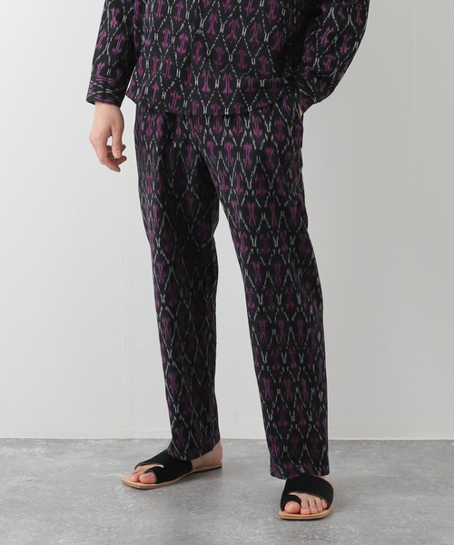 B.C STOCK（ベーセーストック）の「INDIA FAB. IKAT ジャガード パンツ（その他パンツ・メンズ・パープル/ネイビー/ブラウン・MEDIUM/LARGE）」の3枚目の写真