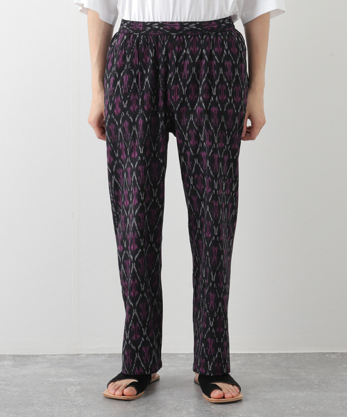 B.C STOCK（ベーセーストック）の「INDIA FAB. IKAT ジャガード パンツ（その他パンツ・メンズ・パープル/ネイビー/ブラウン・MEDIUM/LARGE）」の5枚目の写真