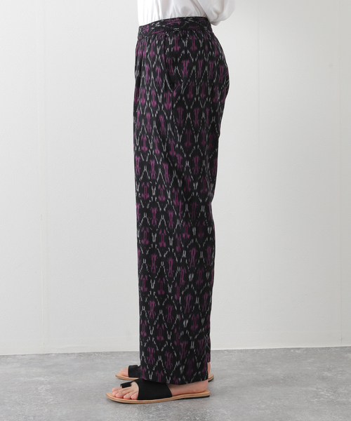 B.C STOCK（ベーセーストック）の「INDIA FAB. IKAT ジャガード パンツ（その他パンツ・メンズ・パープル/ネイビー/ブラウン・MEDIUM/LARGE）」の6枚目の写真