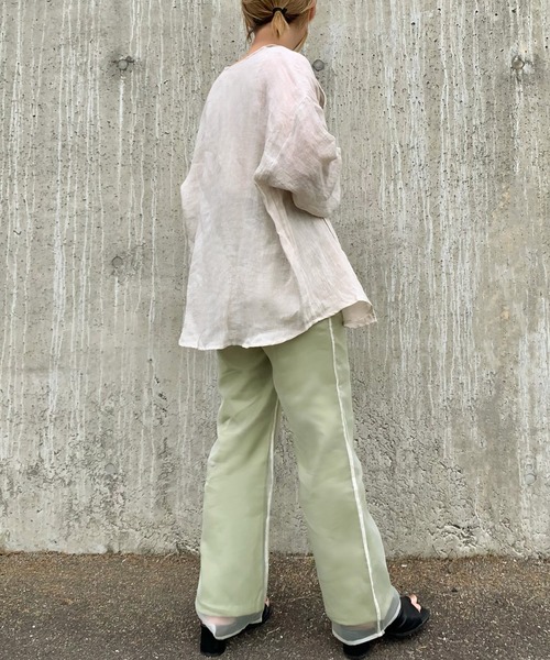 select MOCA by mi(セレクトモカバイミー)の「シースルーレイヤードパンツ(その他パンツ・レディース・ブラック/ベージュ/グリーン・SMALL/MEDIUM)」の12枚目の写真