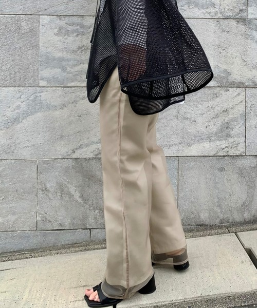 select MOCA by mi(セレクトモカバイミー)の「シースルーレイヤードパンツ(その他パンツ・レディース・ブラック/ベージュ/グリーン・SMALL/MEDIUM)」の17枚目の写真