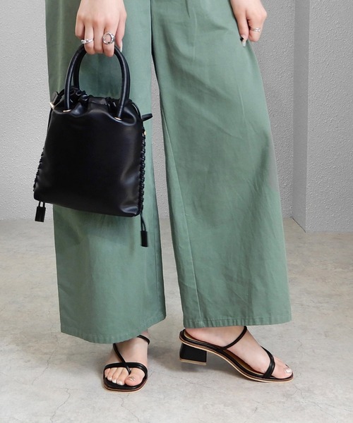 minia(ミニア)の「ナローサンダル ◇(サンダル・レディース・アイボリー/ブラック/グリーン・S/M/L/LL)」の10枚目の写真