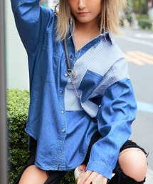 babyShoop | デニム切り替えシャツ(シャツ/ブラウス)