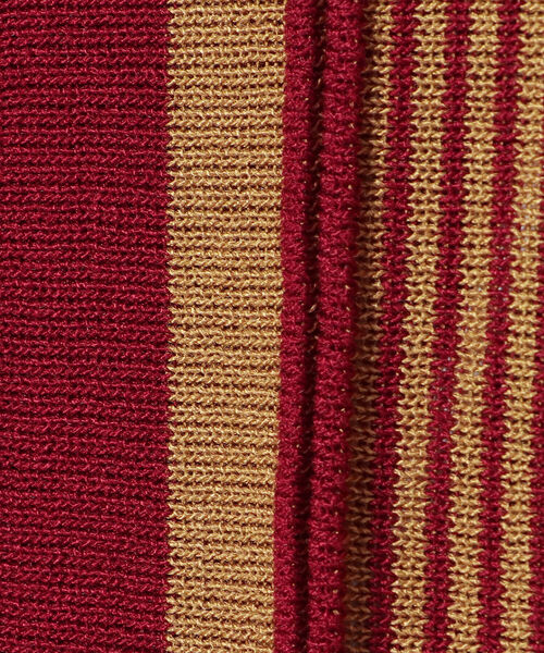 BEAMS HEART（ビームスハート）の「BEAMS HEART / ジップ ストライプ ポロシャツ（ポロシャツ・メンズ・ネイビー/バーガンディー・SMALL/LARGE/MEDIUM）」の17枚目の写真