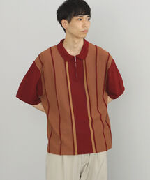 BEAMS HEART | BEAMS HEART / ジップ ストライプ ポロシャツ(ポロシャツ)