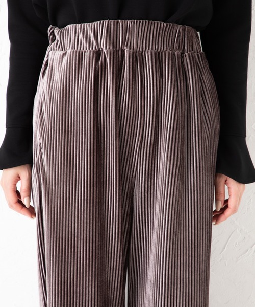 aunt lily(アントリリー)の「ベロアストレートパンツ(その他パンツ・レディース・ベージュ/ブラウン/ピンク・LL/S)」の9枚目の写真