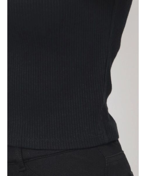 EVRIS（エヴリス）の「チェーンモチーフリブTOPS（Tシャツ/カットソー・レディース・ブラック/アイボリー・FREE）」の19枚目の写真