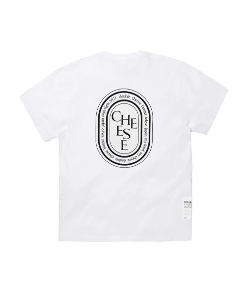 DOUBLE CHEESEBURGER(ダブルチーズバーガー)の「ダブルチーズバーガー Tシャツ -Cheese Oval Logo- / DOUBLE CHEESEBURGER T-Shirt -Cheese Oval Logo-(Tシャツ/カットソー・レディース・ホワイト/ブラック・FREE)」の2枚目の写真