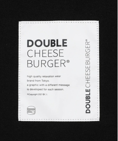 DOUBLE CHEESEBURGER(ダブルチーズバーガー)の「ダブルチーズバーガー Tシャツ -Cheese Oval Logo- / DOUBLE CHEESEBURGER T-Shirt -Cheese Oval Logo-(Tシャツ/カットソー・レディース・ホワイト/ブラック・FREE)」の4枚目の写真