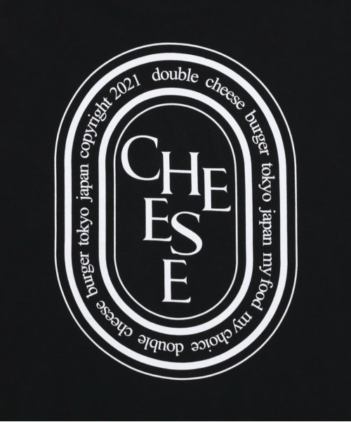 DOUBLE CHEESEBURGER(ダブルチーズバーガー)の「ダブルチーズバーガー Tシャツ -Cheese Oval Logo- / DOUBLE CHEESEBURGER T-Shirt -Cheese Oval Logo-(Tシャツ/カットソー・レディース・ホワイト/ブラック・FREE)」の6枚目の写真
