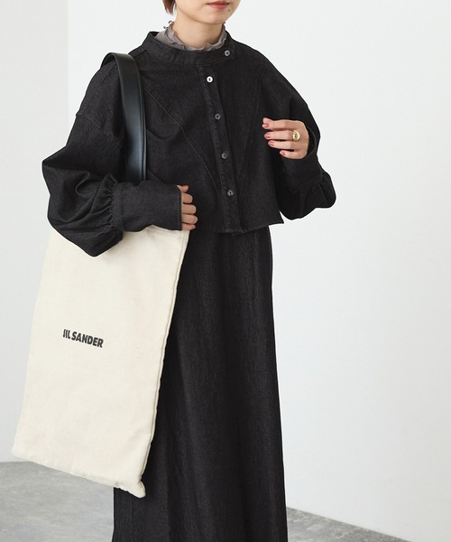 forksy.(フォルクシー)の「【forksy.】デニムマルチウェイアンサンブルワンピース/クロップド長袖ボリューム袖シャツ&ノースリーブワンピース(ワンピース・レディース・ブラック/ネイビー/オフホワイト・FREE)」の10枚目の写真