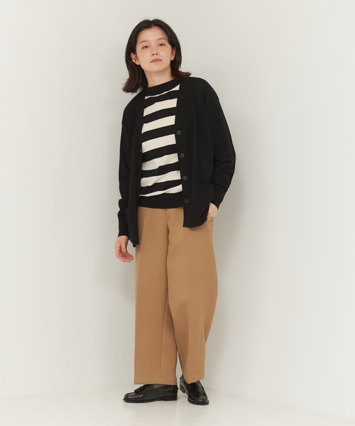 collex（コレックス）の「Vネックストレッチカーディガン（カーディガン/ボレロ・レディース・ブラック/ベージュ・フリー）」の12枚目の写真