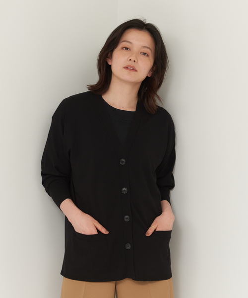 collex（コレックス）の「Vネックストレッチカーディガン（カーディガン/ボレロ・レディース・ブラック/ベージュ・フリー）」の16枚目の写真