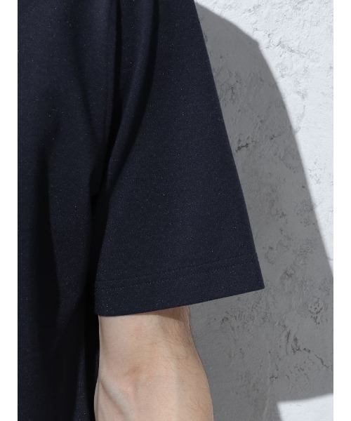 Perfect Suit FActory（パーフェクトスーツファクトリー）の「BIZポロシャツ　カッタウェイ　ラベンダー/ホワイト/サックス/ブルー/ネイビー（ポロシャツ・メンズ・ブルー/サックスブルー/ネイビー/パープル/ホワイト・S/M/L/LL）」の7枚目の写真