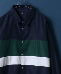 ANPAS(ApX)Color Switching Design Oversize Shirt/؂ւ I[o[TCY Vc(Vc/uEX)