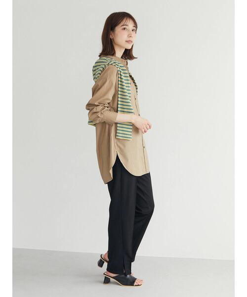 Green　Parks（グリーンパークス）の「高密度 衿付きシャツ（シャツ/ブラウス・レディース・サックスブルー/キャメル/オフホワイト・FREE）」の14枚目の写真