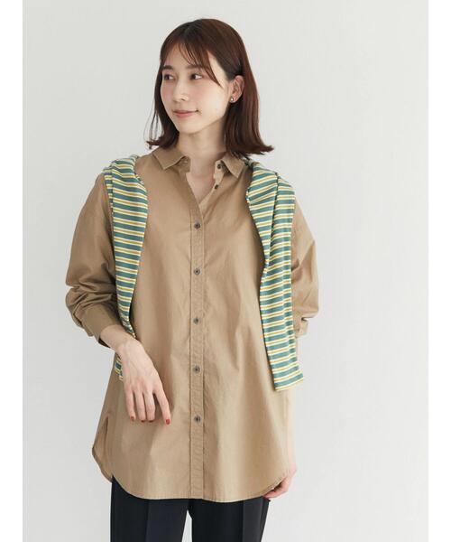 Green　Parks（グリーンパークス）の「高密度 衿付きシャツ（シャツ/ブラウス・レディース・サックスブルー/キャメル/オフホワイト・FREE）」の19枚目の写真