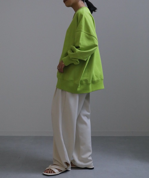 ap retro（アプレトロ）の「2022/新作 カラーオーバーサイズスウェットプルオーバー（スウェット・レディース・ブラック/ピンク/グリーン/ライトグリーン・FREE）」の20枚目の写真