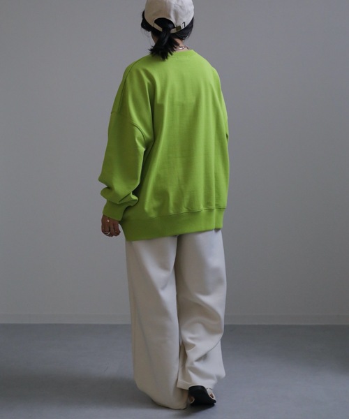 ap retro（アプレトロ）の「2022/新作 カラーオーバーサイズスウェットプルオーバー（スウェット・レディース・ブラック/ピンク/グリーン/ライトグリーン・FREE）」の14枚目の写真