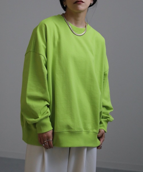 ap retro（アプレトロ）の「2022/新作 カラーオーバーサイズスウェットプルオーバー（スウェット・レディース・ブラック/ピンク/グリーン/ライトグリーン・FREE）」の13枚目の写真