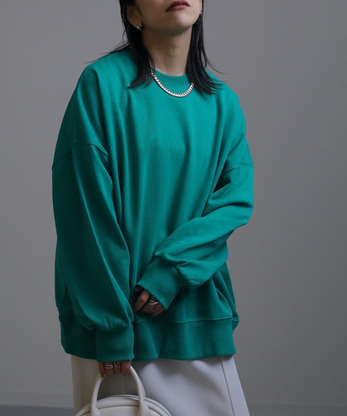 ap retro（アプレトロ）の「2022/新作 カラーオーバーサイズスウェットプルオーバー（スウェット・レディース・ブラック/ピンク/グリーン/ライトグリーン・FREE）」の18枚目の写真