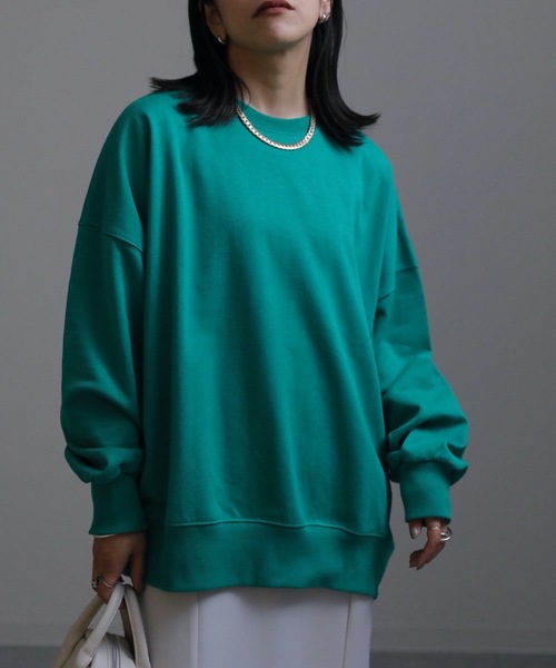 ap retro（アプレトロ）の「2022/新作 カラーオーバーサイズスウェットプルオーバー（スウェット・レディース・ブラック/ピンク/グリーン/ライトグリーン・FREE）」の12枚目の写真
