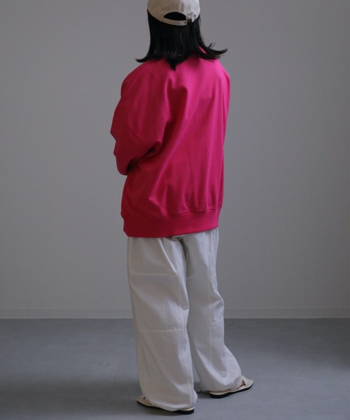 ap retro（アプレトロ）の「2022/新作 カラーオーバーサイズスウェットプルオーバー（スウェット・レディース・ブラック/ピンク/グリーン/ライトグリーン・FREE）」の9枚目の写真