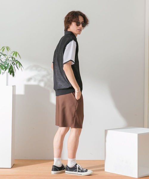 HEYUMM(ヘユム)の「カラフルメッシュニットベスト(ニット/セーター・メンズ・ブラック/オレンジ/ブルー・ONE)」の18枚目の写真