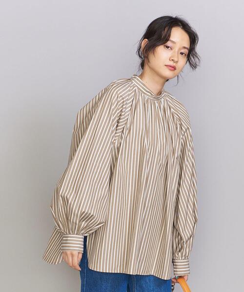 バックボタンボリュームスリーブブラウス　－ウォッシャブル BEAUTY&YOUTH UNITED ARROWS（ビューティーアンドユースユナイテッド