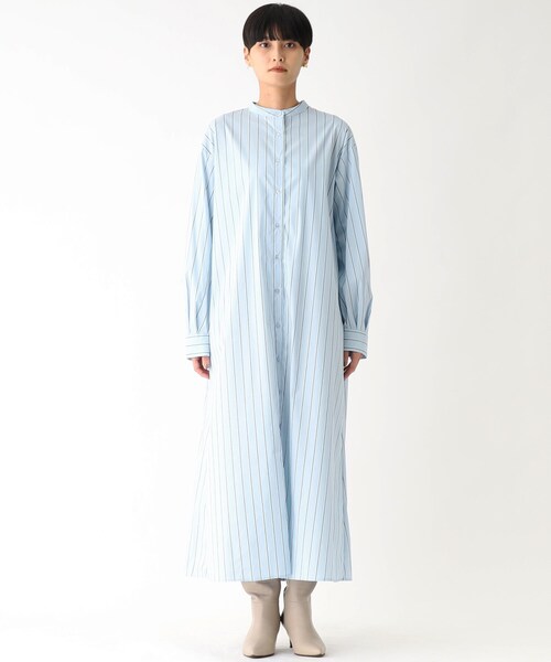 OPAQUE.CLIP(オペークドットクリップ)の「◆ストレッチタイプライター シャツワンピース(ワンピース・レディース・パープル系2/ブルー系7/ダークグリーン系2・36/40/38)」の13枚目の写真