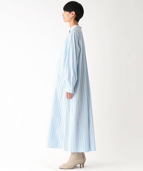 OPAQUE.CLIP(オペークドットクリップ)の「◆ストレッチタイプライター シャツワンピース(ワンピース・レディース・パープル系2/ブルー系7/ダークグリーン系2・36/40/38)」の14枚目の写真