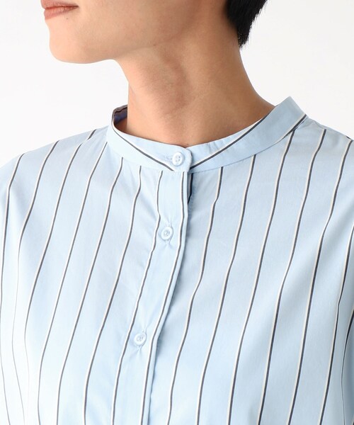 OPAQUE.CLIP(オペークドットクリップ)の「◆ストレッチタイプライター シャツワンピース(ワンピース・レディース・パープル系2/ブルー系7/ダークグリーン系2・36/40/38)」の16枚目の写真