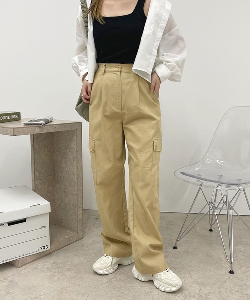 apres jour(アプレジュール)の「ハイウエストミリタリーパンツ【ZOZOTOWN限定アイテム】(その他パンツ・レディース・ピンク/ベージュ/カーキ・フリー/X-LARGE)」の10枚目の写真