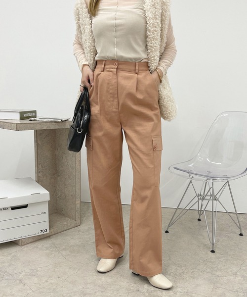 apres jour(アプレジュール)の「ハイウエストミリタリーパンツ【ZOZOTOWN限定アイテム】(その他パンツ・レディース・ピンク/ベージュ/カーキ・フリー/X-LARGE)」の22枚目の写真