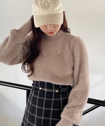 one after another NICE CLAUP | トレンドのブローチセット。ふわふわフェザーニット(ニット/セーター)