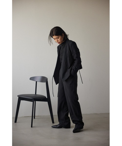 BLACK BY MOUSSY(ブラックバイマウジー)の「cashe-couer jacket(カシュクールジャケット)(その他アウター・レディース・オフホワイト/ブラック・2/1)」の8枚目の写真