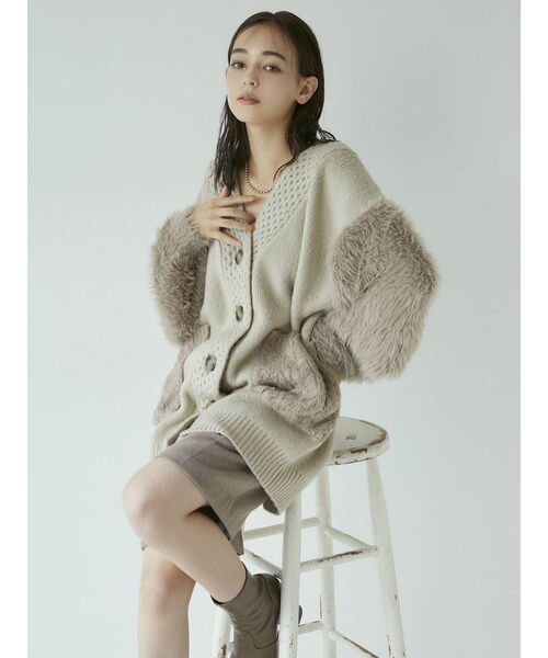 MURUA（ムルーア）の「センタープレスハーフパンツ（スラックス・レディース・モカ/その他1・1/2）」の6枚目の写真