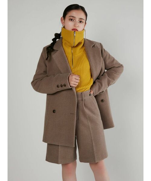 MURUA（ムルーア）の「センタープレスハーフパンツ（スラックス・レディース・モカ/その他1・1/2）」の10枚目の写真