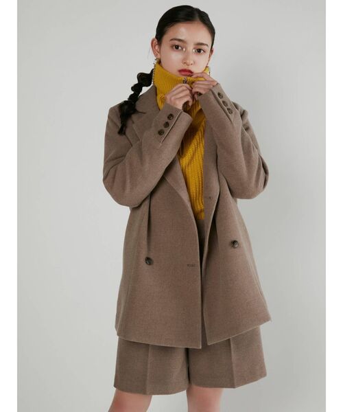 MURUA（ムルーア）の「センタープレスハーフパンツ（スラックス・レディース・モカ/その他1・1/2）」の12枚目の写真