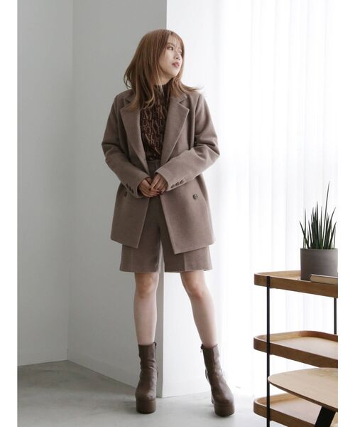 MURUA（ムルーア）の「センタープレスハーフパンツ（スラックス・レディース・モカ/その他1・1/2）」の17枚目の写真