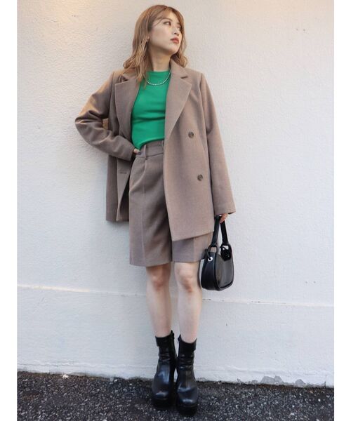 MURUA（ムルーア）の「センタープレスハーフパンツ（スラックス・レディース・モカ/その他1・1/2）」の21枚目の写真