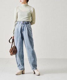 acro | ハイウエストタックワイドバルーンデニムパンツ/AC2706(デニムパンツ)