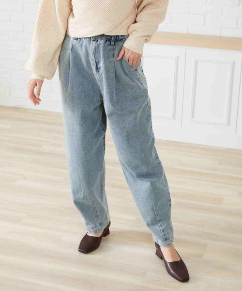 acro(アクロ)の「ハイウエストタックワイドバルーンデニムパンツ/AC2706(デニムパンツ・レディース・ライトブルー/ブルー・S/M)」の15枚目の写真