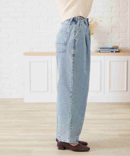 acro(アクロ)の「ハイウエストタックワイドバルーンデニムパンツ/AC2706(デニムパンツ・レディース・ライトブルー/ブルー・S/M)」の18枚目の写真