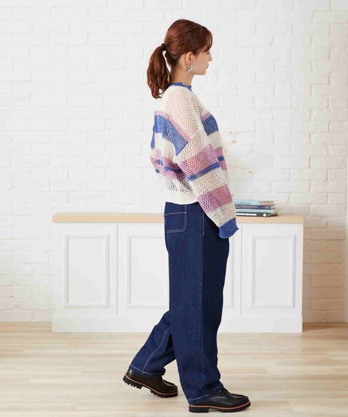 acro(アクロ)の「ハイウエストタックワイドバルーンデニムパンツ/AC2706(デニムパンツ・レディース・ライトブルー/ブルー・S/M)」の6枚目の写真